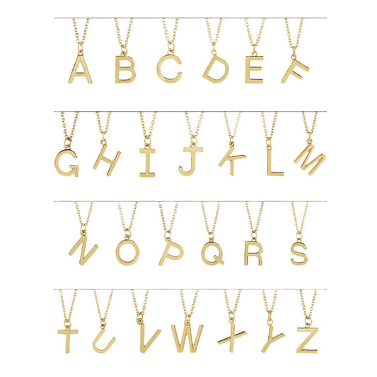 18K Yellow Gold-Plated Sterling Silver Initial C Dangle 18" Necklace