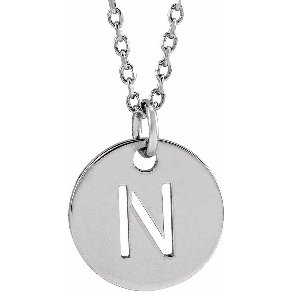 Initial Disc Necklace