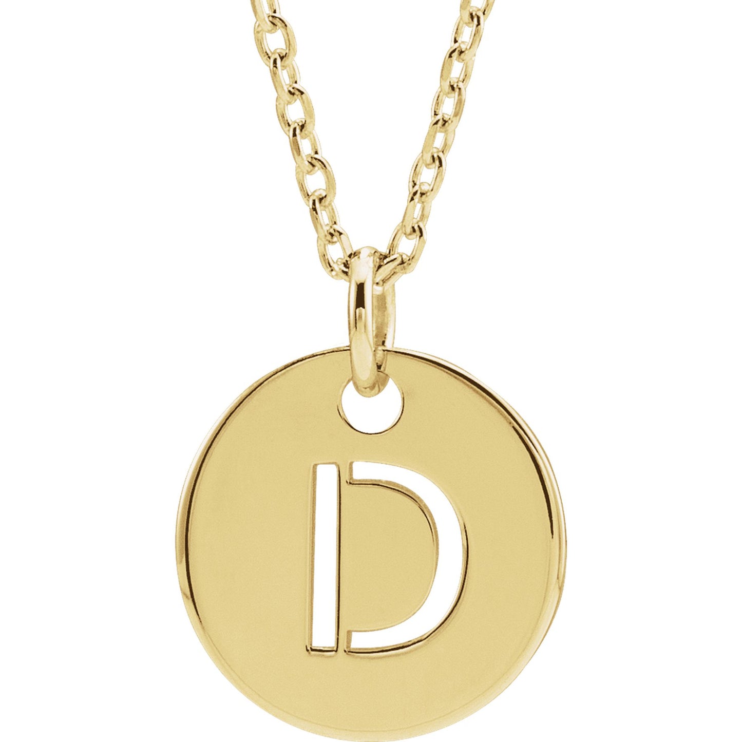 Initial Disc Necklace