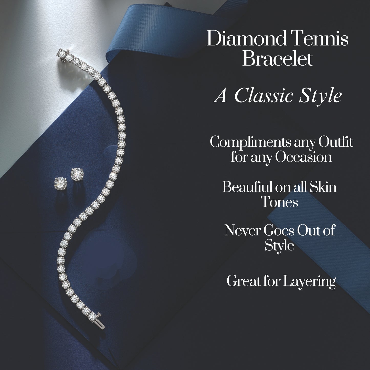 Diamond Tennis Bracelet | VS / Colorless / Excellent Round Lab-grown Diamonds / 14K