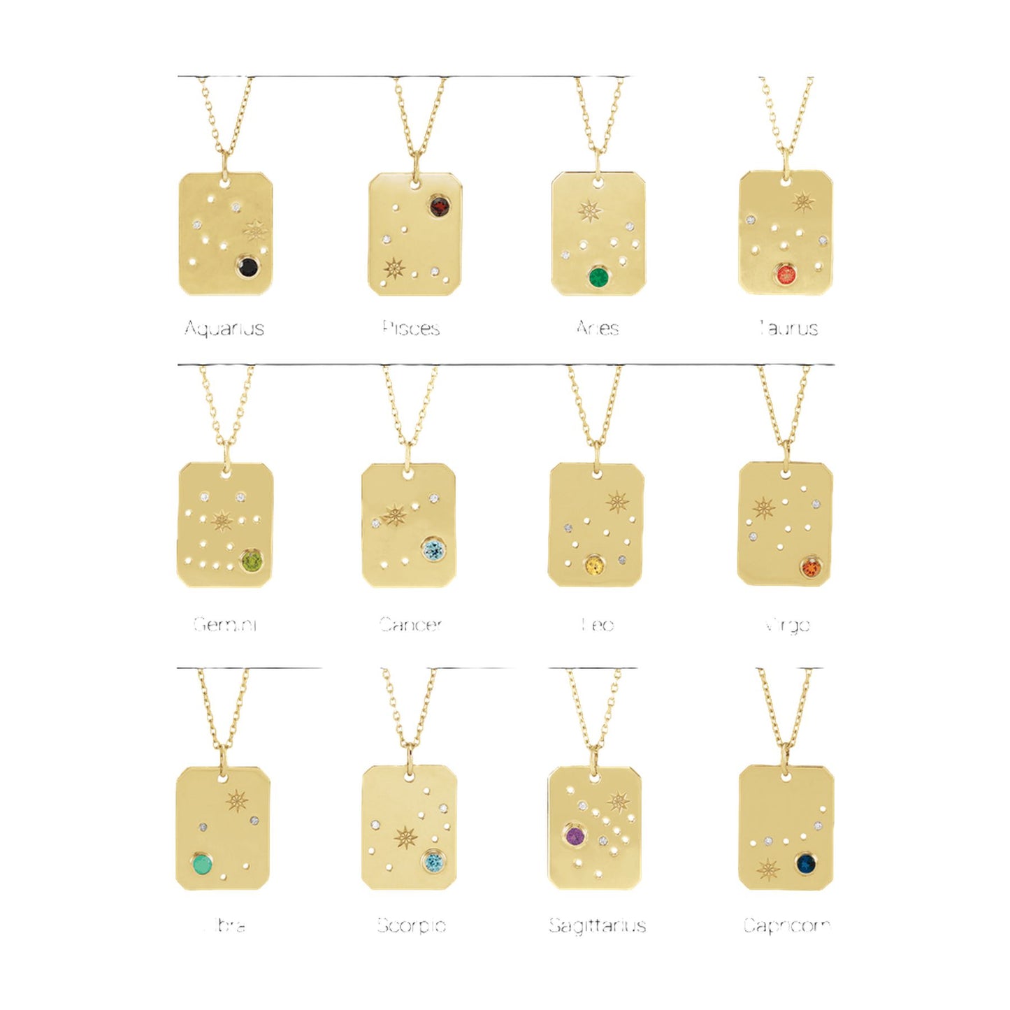 Zodiac Constellation Necklace