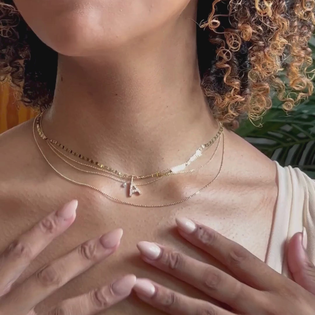 Diamond Initial Necklace